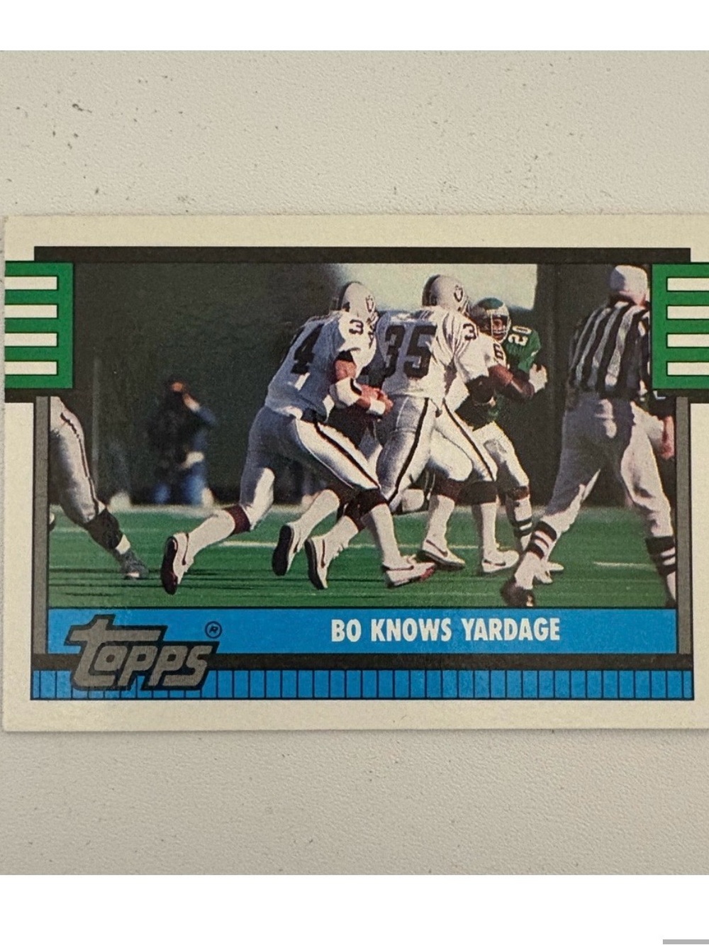 Bo Knows Yardage Raider Topps card
Bo Jackson